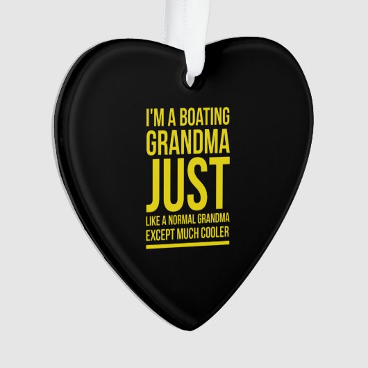 私は普通のおばあちゃんと同じように舟遊びのおじいちゃんだ オーナメント (正面)