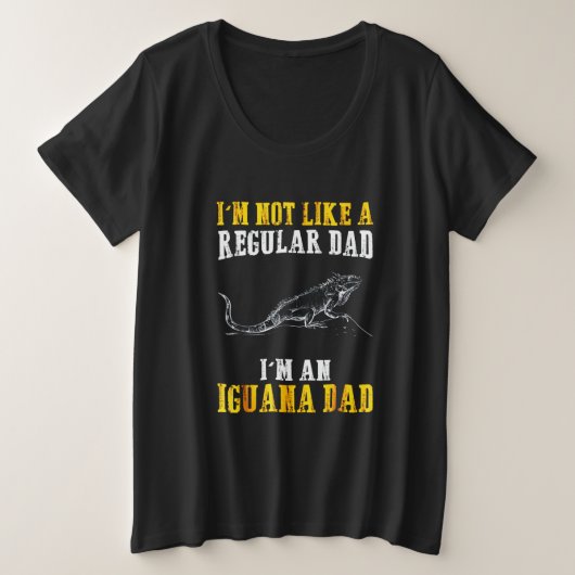 私は普通のパパ プラスサイズTシャツ (デザイン正面)
