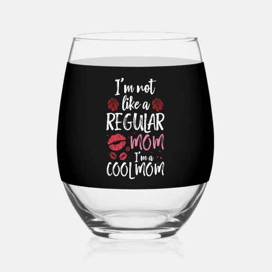 私は普通のママが嫌いでクールす ステムなしワイングラス (裏面)