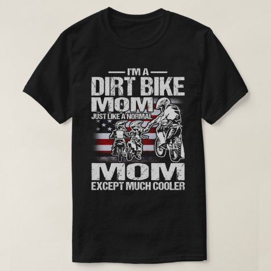 私は普通のママと同じように汚いバイクのママだ Tシャツ (デザイン正面)