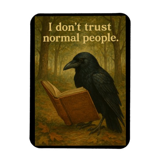 私は普通の人を信頼しないRaven Magnet マグネット (縦)