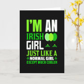 私は普通の女の子と同じアイルランド人の女の子だ カード (黄色い花)