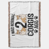 私は普通の2コルギス前の犬 スローブランケット (正面縦)