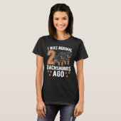 私は普通の2ダックスシャント前ダックスシャント犬9 Tシャツ (正面フル)