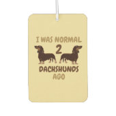 私は普通の2ダックスフント前おもしろい カーエアーフレッシュナー (正面)