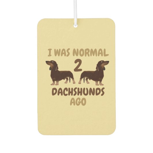 私は普通の2ダックスフント前おもしろい カーエアーフレッシュナー (正面)