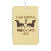 私は普通の2ダックスフント前おもしろい カーエアーフレッシュナー (裏面)