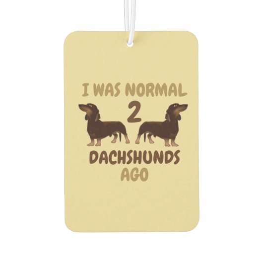 私は普通の2ダックスフント前おもしろい カーエアーフレッシュナー (裏面)