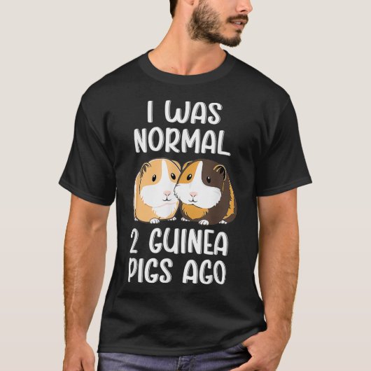 私は普通の2モルモットだった Tシャツ (正面)