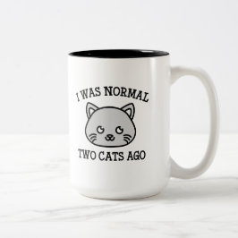 私は普通の2匹の猫だった ツートーンマグカップ