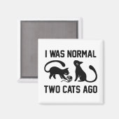 私は普通の2匹の猫だった マグネット (正面/裏面)