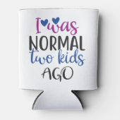 私は普通の2子供だった前のおもしろい皮肉な両親の写真 缶クーラー (正面)