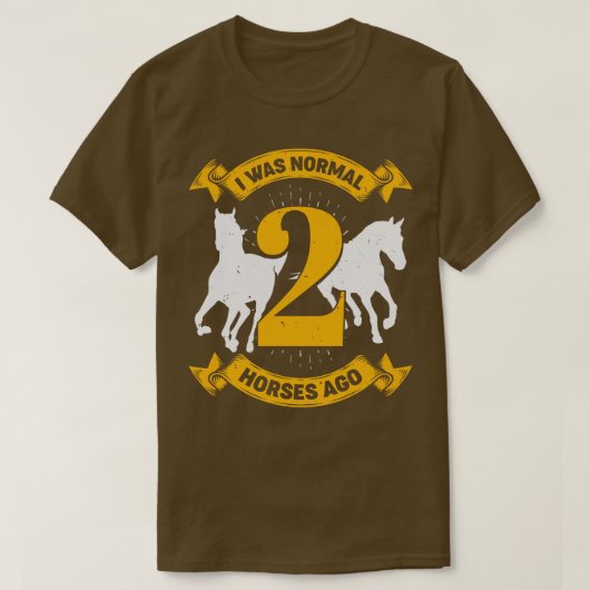 私は普通の2頭の馬だった Tシャツ (デザイン正面)