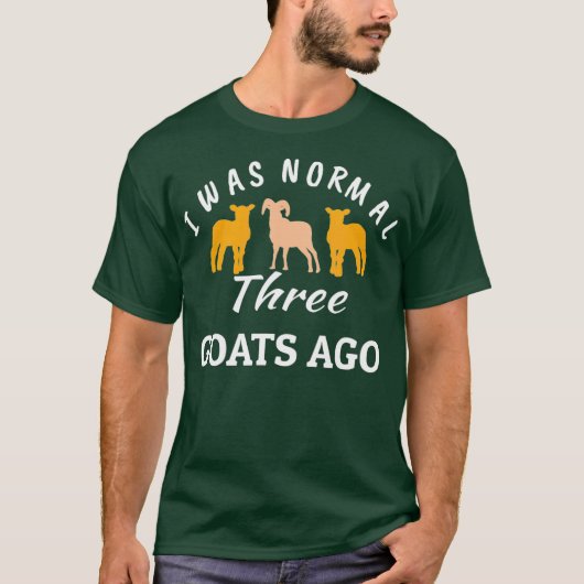 私は普通の3ヤギ前の農業の恋人おもしろいだった Tシャツ (正面)