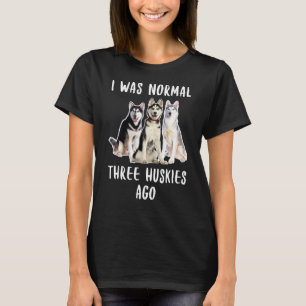 私は普通の3人半前のおもしろい犬恋人 Tシャツ