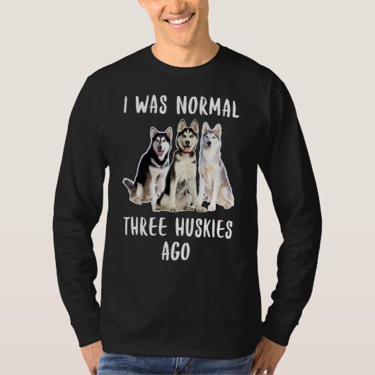 私は普通の3人半前のおもしろい犬恋人 Tシャツ (正面)