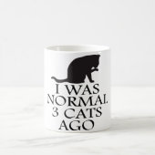 私は普通の3匹の猫おもしろいだった コーヒーマグカップ (中央)