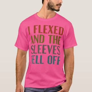 私は曲がった袖はおもしろい体ビルダーの重量から落ちた Tシャツ