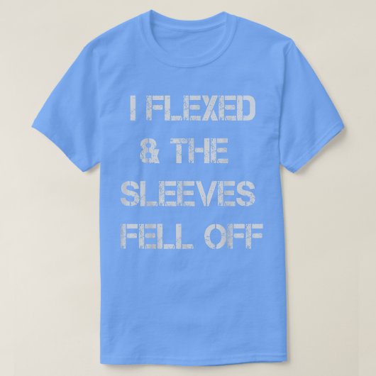 私は曲がって袖がおもしろいT-Sから落ちた Tシャツ (デザイン正面)