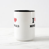 私は更新を愛します ツートーンマグカップ (中央)