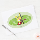 私は書歌だ 楕円形シール (封筒)