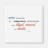 私は書... マグネット (正面)