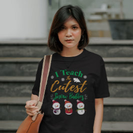 私は最も教え可愛い雪のベビーのクリスマス Tシャツ