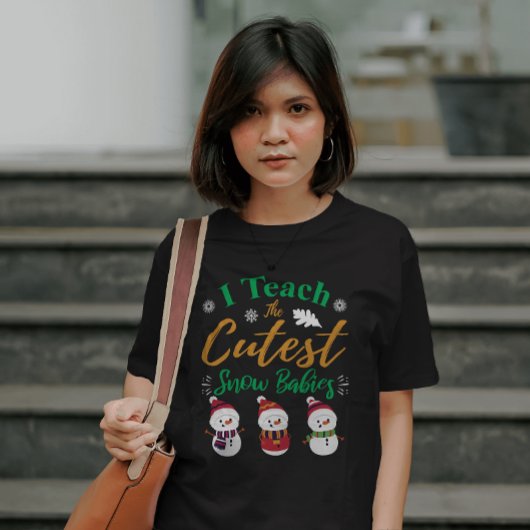 私は最も教え可愛い雪のベビーのクリスマス Tシャツ