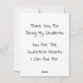 私は最も教え甘いハートレインボーバレンタイン シーズンカード (裏面)