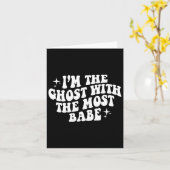 私は最も面白いハロウィーンホールの幽霊である カード (黄色い花)