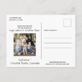 私は最初に彼女を愛した – 可愛シンプルいモダン犬結婚の 案内ポストカード (裏面)