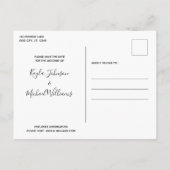 私は最初に彼女を愛しエレガントた – ドモダンッグ結婚ズ 案内ポストカード (裏面)