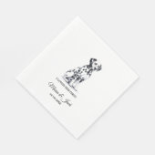 私は最初の彼女を愛したダルマチ結婚アン犬 スタンダードランチョンナプキン (角)