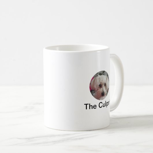 私は最初の犬のおもしろマグカップ得まで普通だった コーヒーマグカップ (正面右)