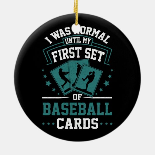 私は最初の野球カードのセットまで普通だった セラミックオーナメント (裏面)