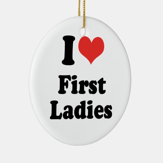 私は最初女性- .PNG --を愛します セラミックオーナメント (右)