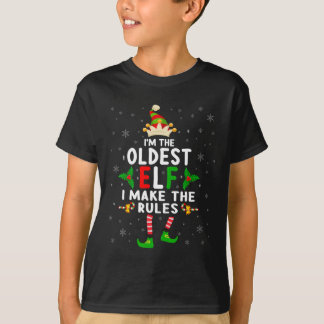 私は最古の小妖精や小人クリスマス小妖精や小人兄弟姉妹従兄弟マッチン Tシャツ