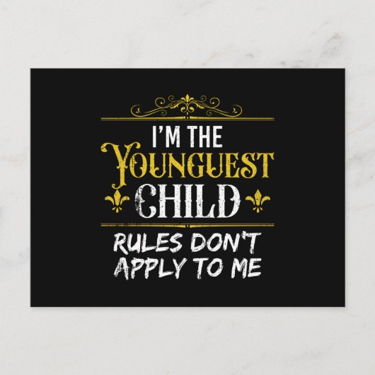 私は最年少のチャイルド・ルールズ ポストカード (正面)