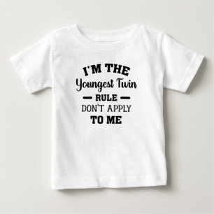 私は最年少の双子のルールは当てはまらない ベビーTシャツ