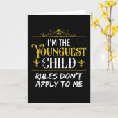 私は最年少の子どものルールです カード (黄色い花)