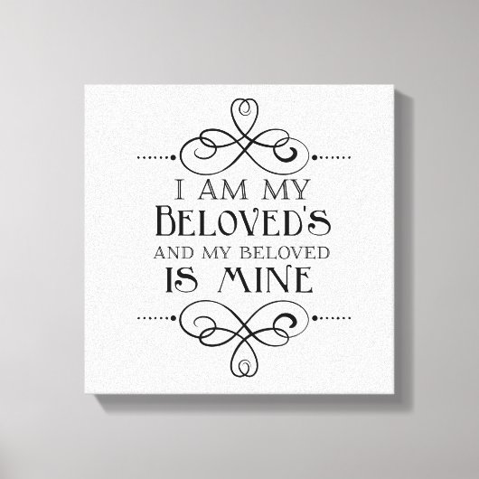 私は最愛の人で、最愛の人は私のキャンバス キャンバスプリント (正面)
