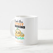 私は最教えも可愛いカボチャのハロウィン先生 コーヒーマグカップ (正面左)