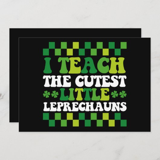 私は最教えも可愛いリトルプレシャン先生 招待状 (正面/裏面)