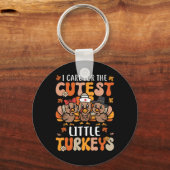 私は最気にも可愛い小さな七面鳥の感謝祭のために キーホルダー (正面)