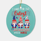 私は最気にも可愛い爆竹のNicuナースのために セラミックオーナメント (左)