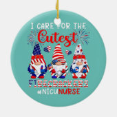 私は最気にも可愛い爆竹のNicuナースのために セラミックオーナメント (裏面)
