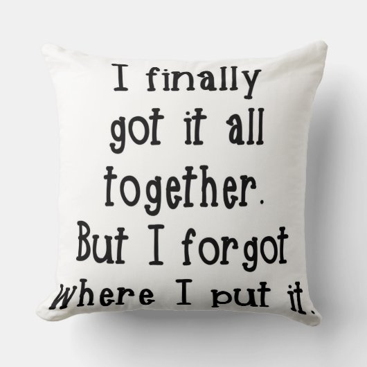 私は最終的にすべてが一緒に置くそれを得ました クッション (正面)