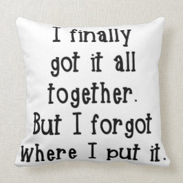 私は最終的にすべてが一緒に置くそれを得ました クッション