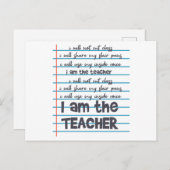 私は最高の先生よ 先生の名言 教育 好き ポストカード (正面/裏面)