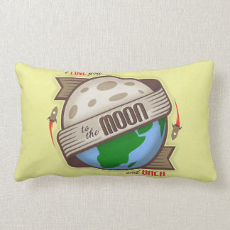 私は月およびバックの装飾用クッションに愛します ランバークッション